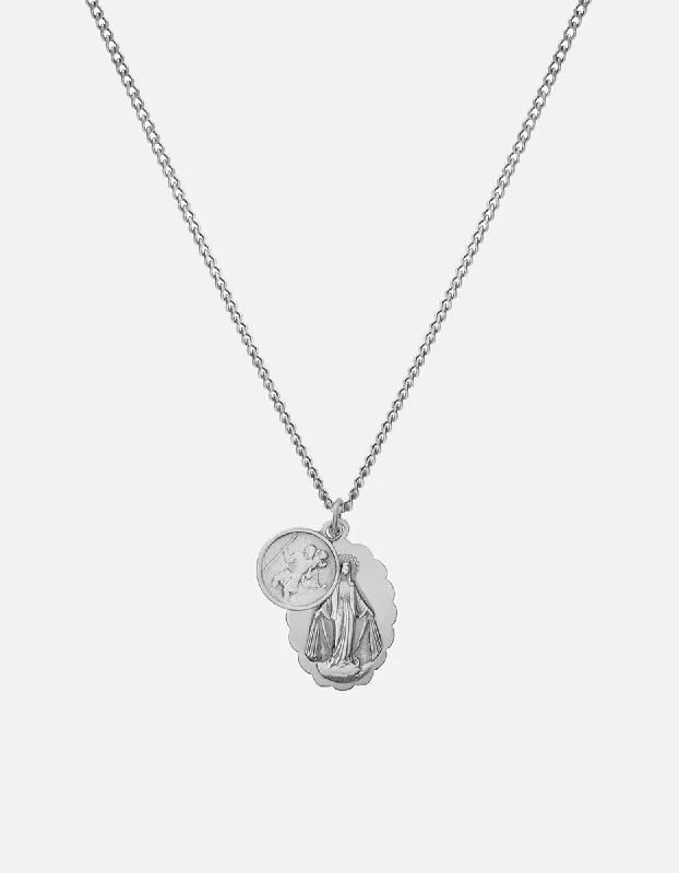 Mini Saints Necklace, Sterling Silver