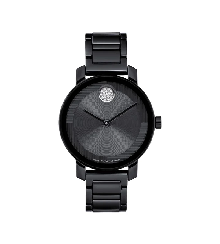 Movado Bold Evolution 2.0 Womens Watch with Black Dial and Black Ceramic Bracelet (Swiss quartz movement)