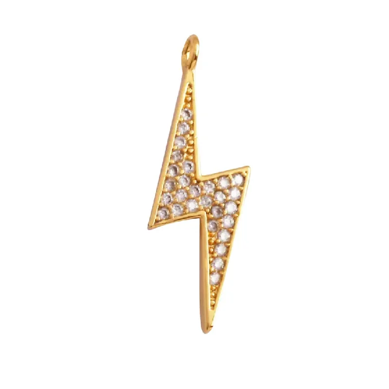 Pave Lightening Bolt Charm