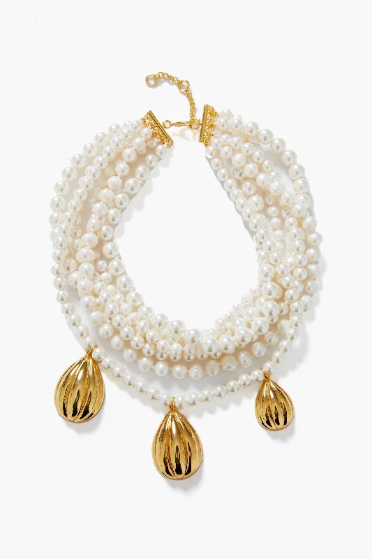 Pearl and Gold Serena Necklace