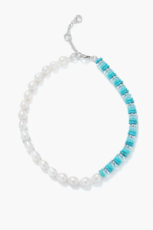 Pearl and Turquoise Frankie Necklace