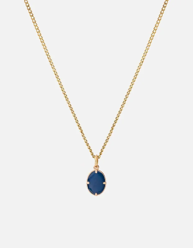 Portal Necklace, Gold Vermeil/Blue