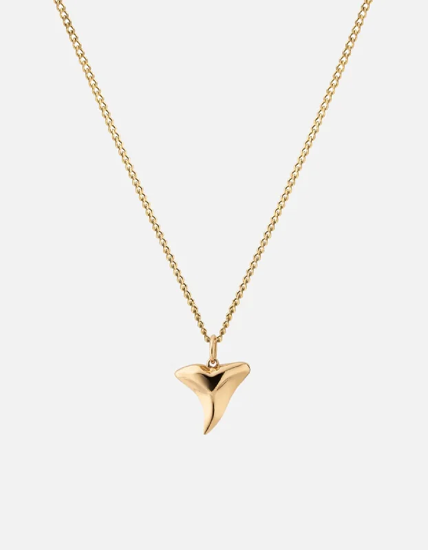 Shark Tooth Necklace, Gold Vermeil