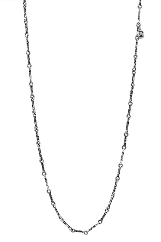 Silver Woven Single Strand Necklace