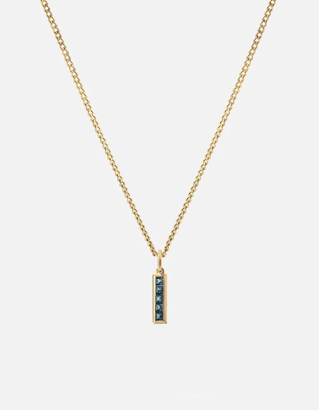 Slim Totem Topaz Necklace, Gold Vermeil