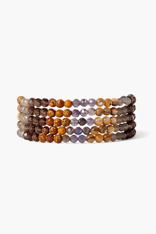 Step Naked Wrap Bracelet Abalone Mix