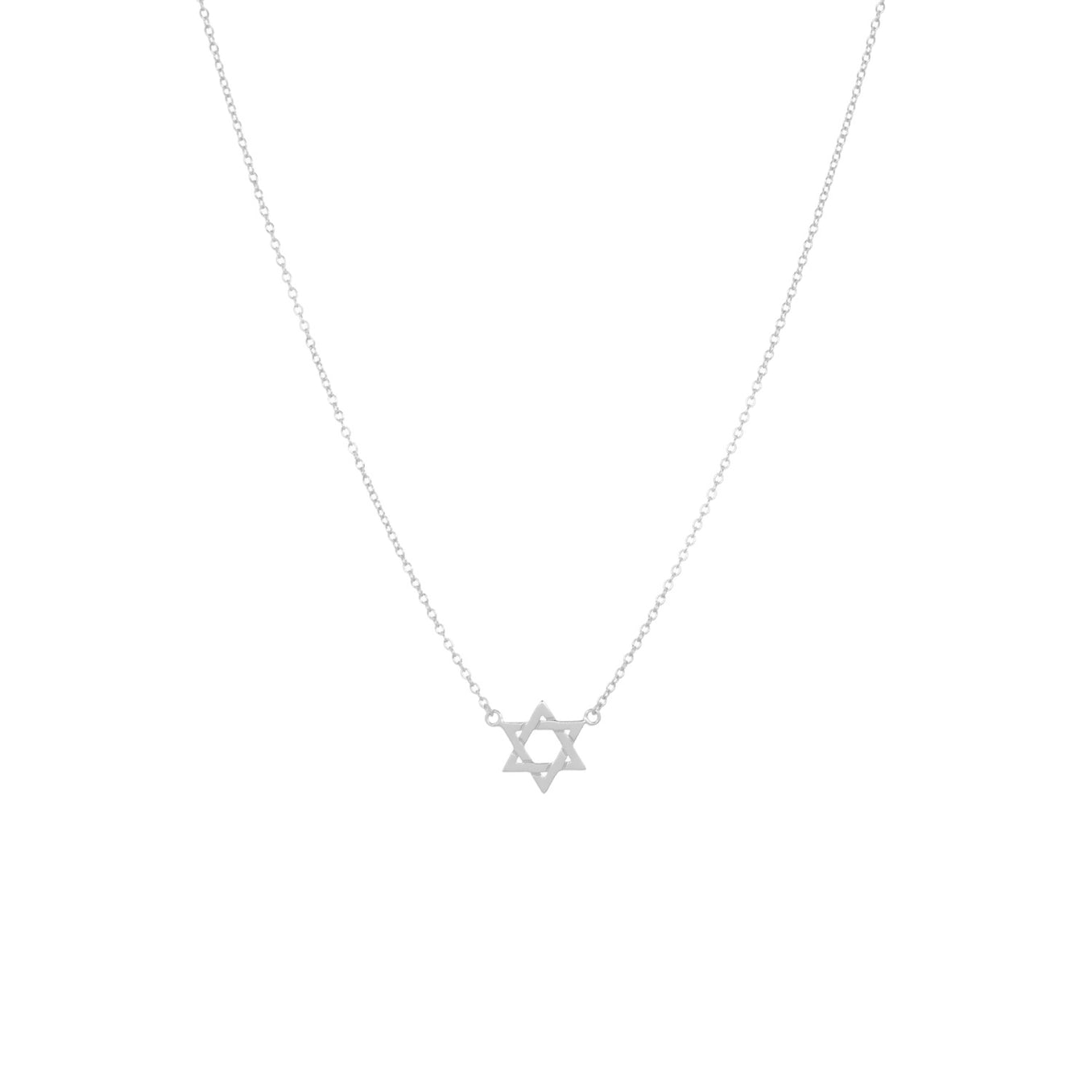 Sterling Silver or Gold Plated Star of David Necklace