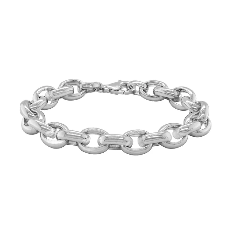 Sterling Silver Oval Chain Link Bracelet