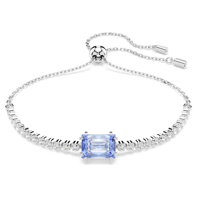 Swarovski Matrix Blue Crystal Bolo Tennis Bracelet