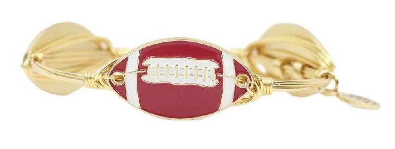 The Football Bangle Bracelet - Crimson