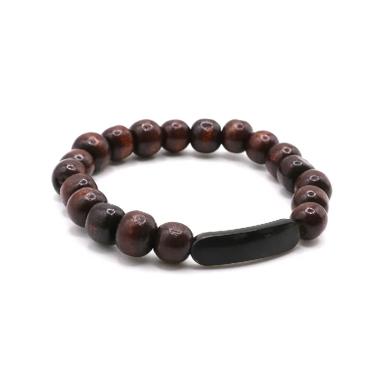 Dark wooden beads with dark ankole