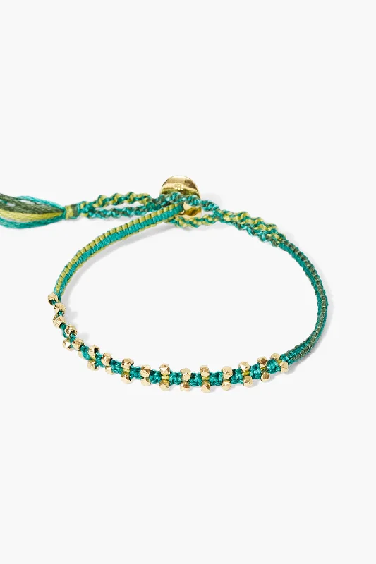 Zana Single Wrap Bracelet Green Mix