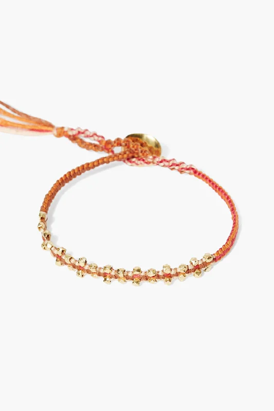 Zana Single Wrap Bracelet Orange Mix