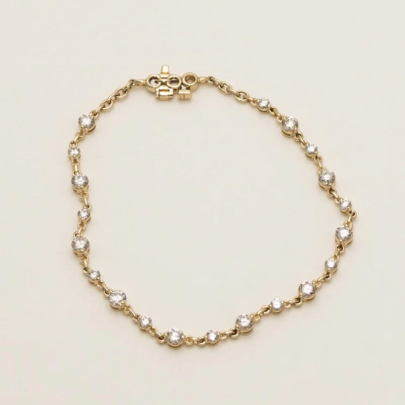 Diamond Link Bracelet in 14kt Yellow Gold (2ct tw)