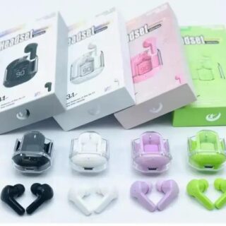 Home wireless bluetooth earbuds with colorful charging case